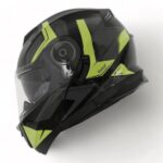BLACKLION - ÇENE AÇILIR VİZÖRLÜ KASK [LION-160E] [SİYAH-SARI] [L] #57882