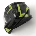 BLACKLION - ÇENE AÇILIR VİZÖRLÜ KASK [LION-160E] [SİYAH-SARI] [XL] #57883