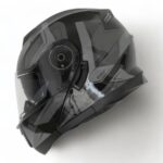 BLACKLION - ÇENE AÇILIR VİZÖRLÜ KASK [LION-160E] [SİYAH-GRİ] [L] #57890
