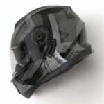 BLACKLION - ÇENE AÇILIR VİZÖRLÜ KASK [LION-160E] [SİYAH-GRİ] [XL] #57891