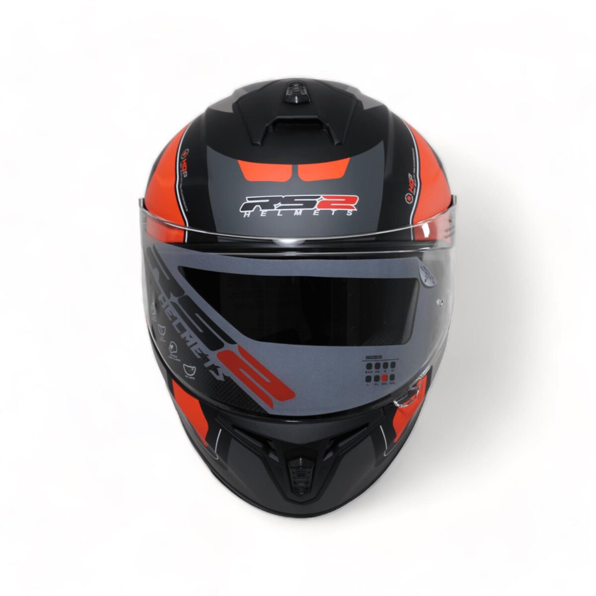 RS2 KAPALI KASK (SİYAH - GRİ - TURUNCU) 32011/7 [L] - Görsel 2