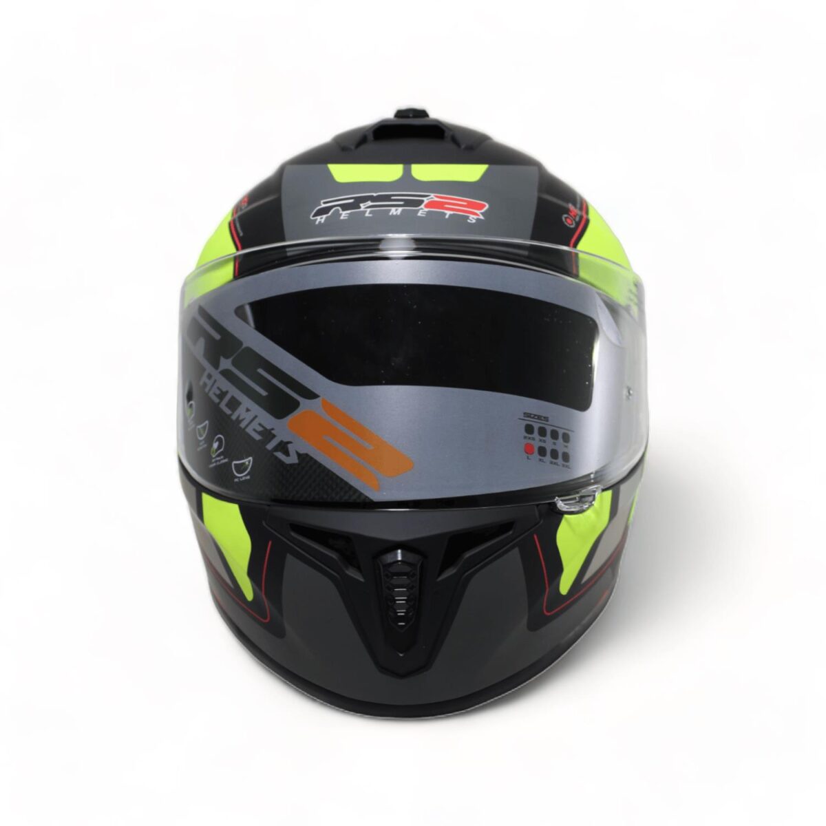RS2 KAPALI KASK (SİYAH - GRİ - NEON SARI) 32011/8 [L] - Görsel 2