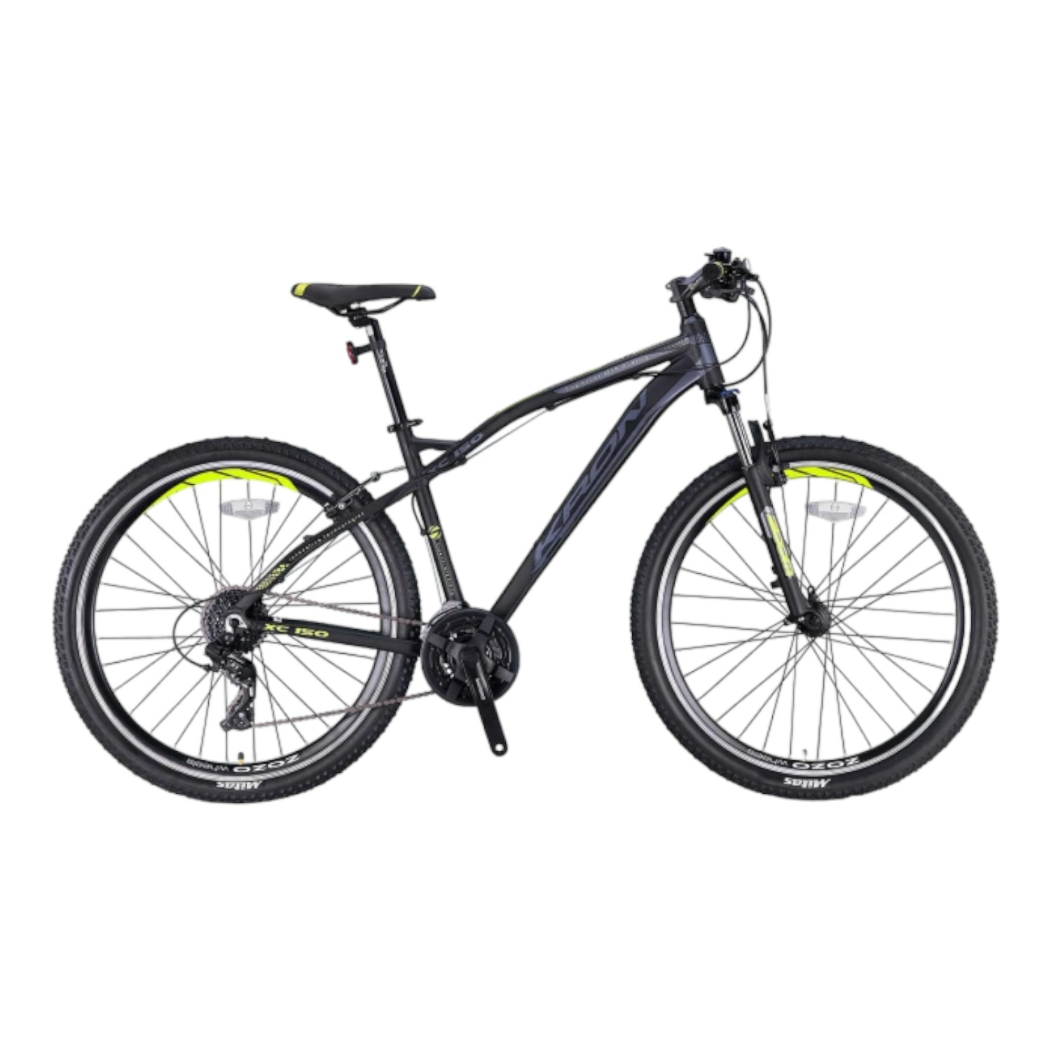 ST88037 KRON XC 150 - 27.5" MTB - 19' - 24 Vites - V.B. - Mat Siyah-Neon Sarı/Füme #KRN22-006 - Görsel 1