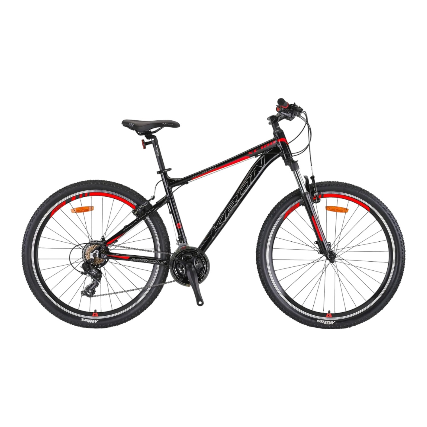 ST88041 KRON XC 100 - 27.5" MTB Lady - 15' - 21 Vites - H.DISC - Siyah-Gri/Kırmızı #KRN23-211 - Görsel 1