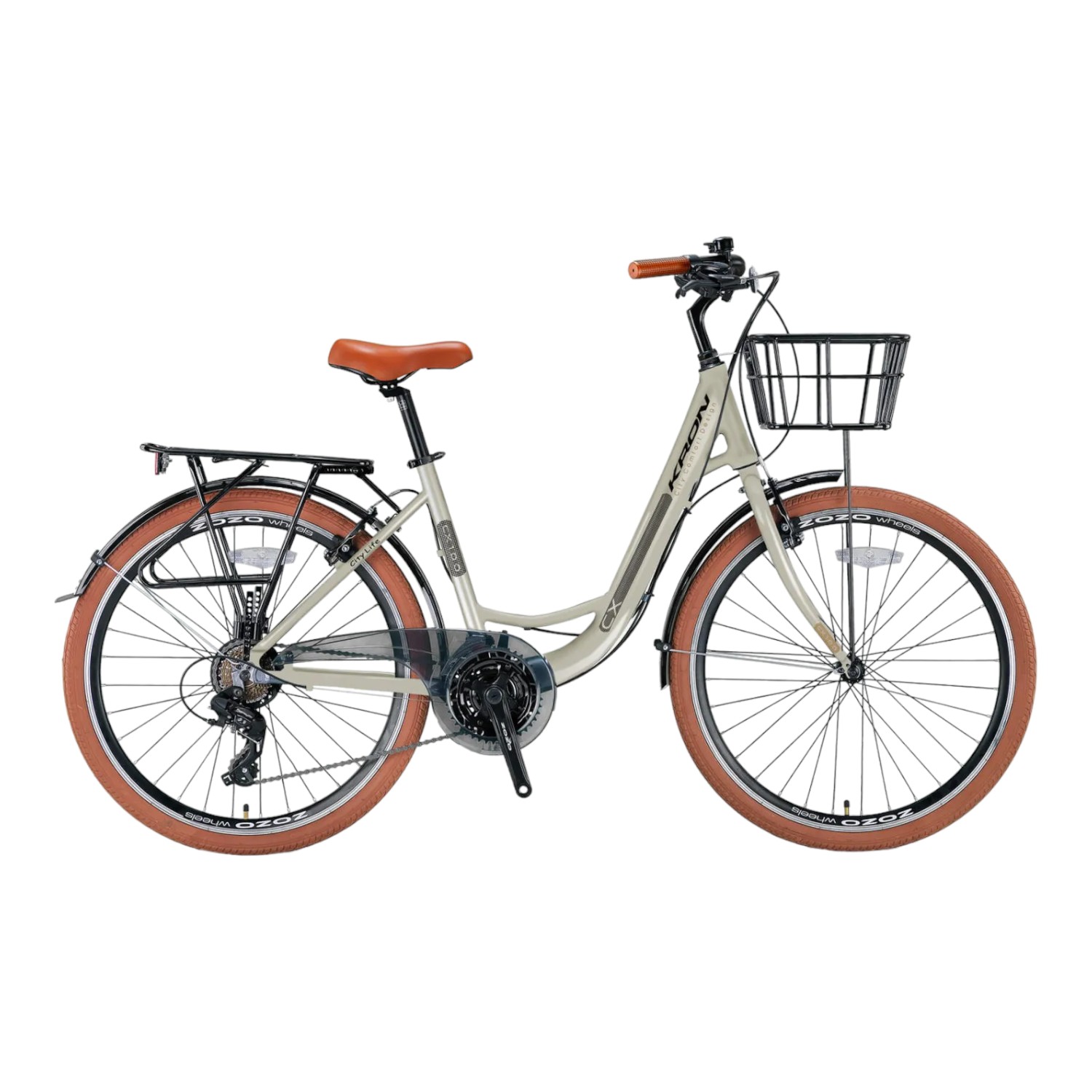 ST88197 KRON CX 100 - 28" City Bike - Unisex - 15' - 21 Vites - V.B - Bej-Siyah/Kahverengi #KRN23-259 - Görsel 1