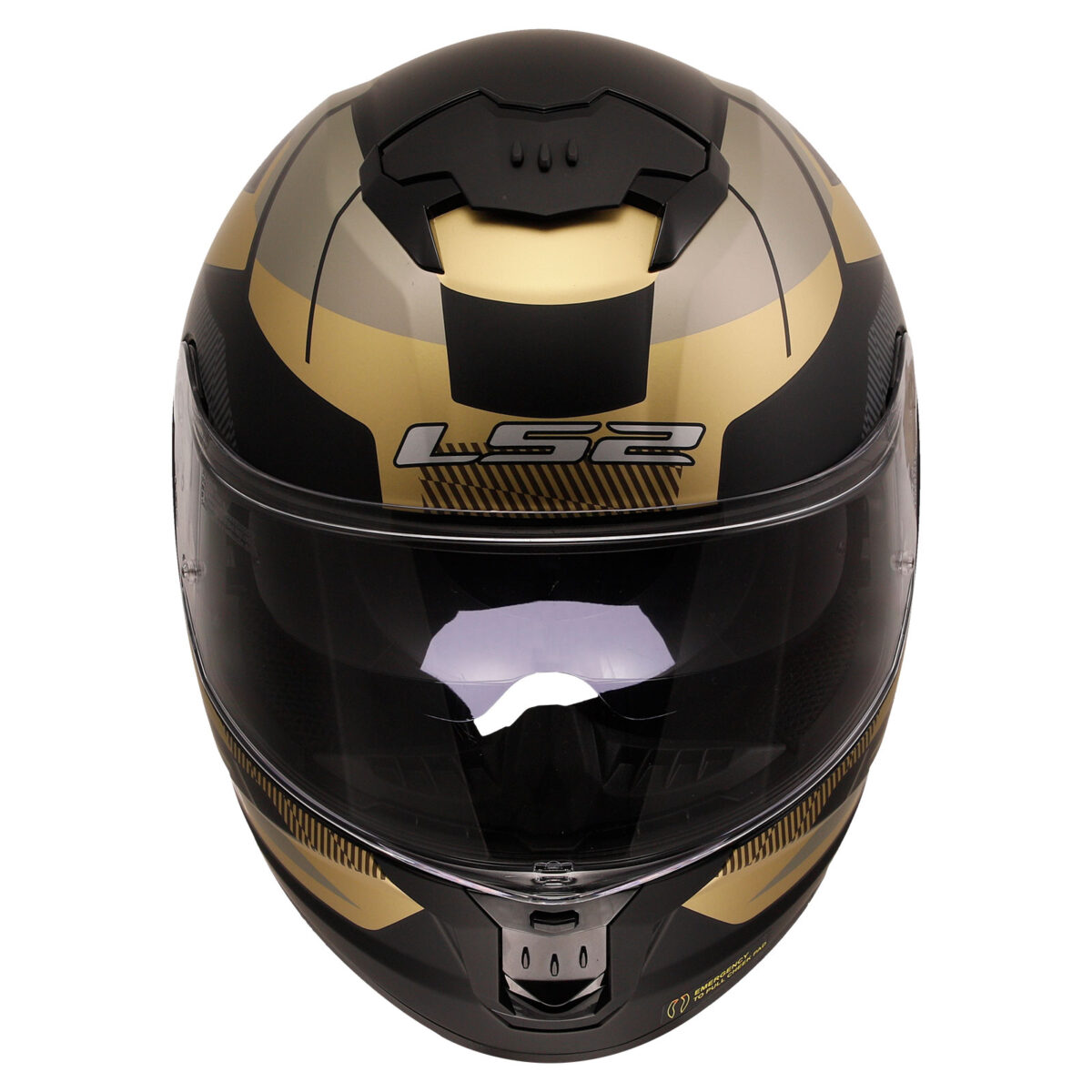 LS2 STREAM 2 ROAD MAT SİYAH-GOLD-GRİ KASK [M] - Görsel 3