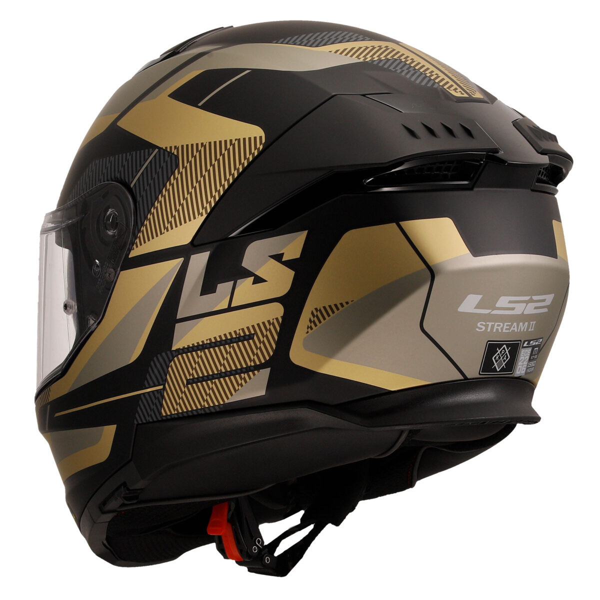 LS2 STREAM 2 ROAD MAT SİYAH-GOLD-GRİ KASK [L] - Görsel 4