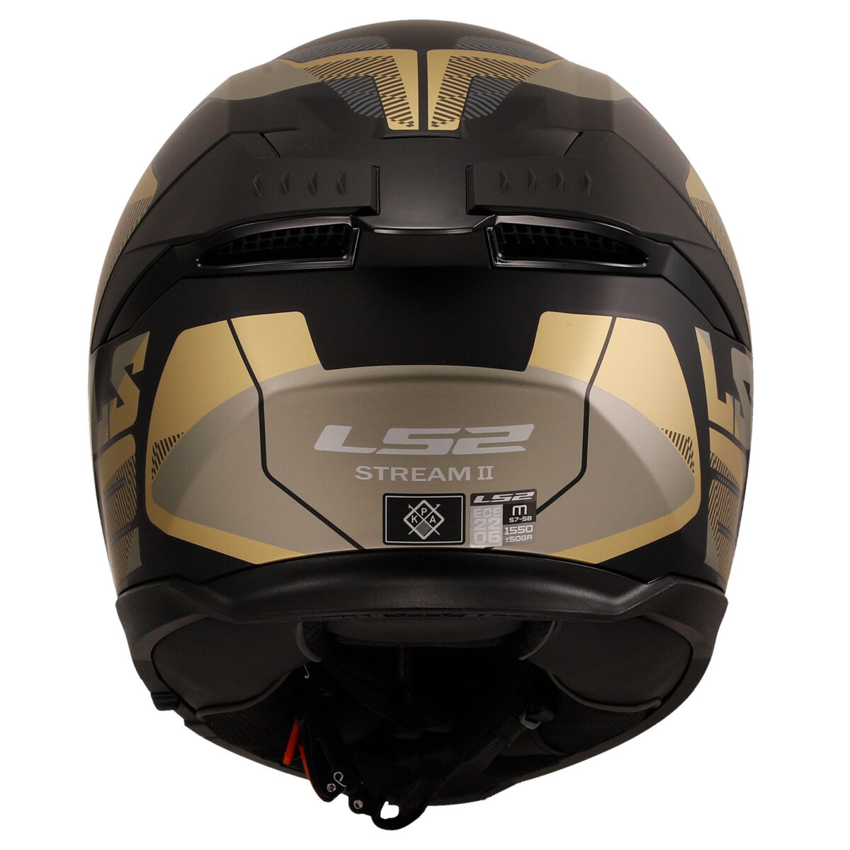 LS2 STREAM 2 ROAD MAT SİYAH-GOLD-GRİ KASK [XL] - Görsel 6