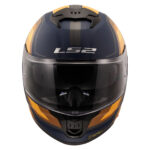 LS2 STREAM 2 VINTAGE MAT NAVY MAVİ-TURUNCU-KAHVERENGİ KASK [XXL] - Görsel 2
