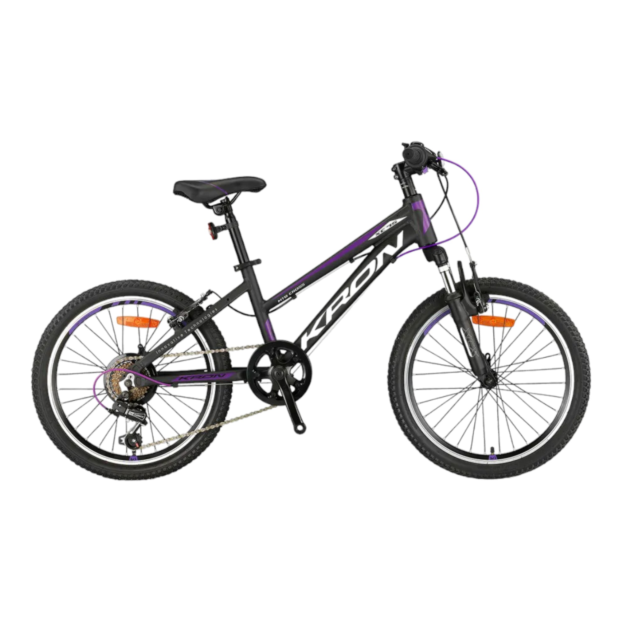 ST88628 XC75 - 24" MTB LADY - 13 - 21 VİTES - V.B - MAT SİYAH - GRİ/MOR #KRN24-012 - Görsel 1