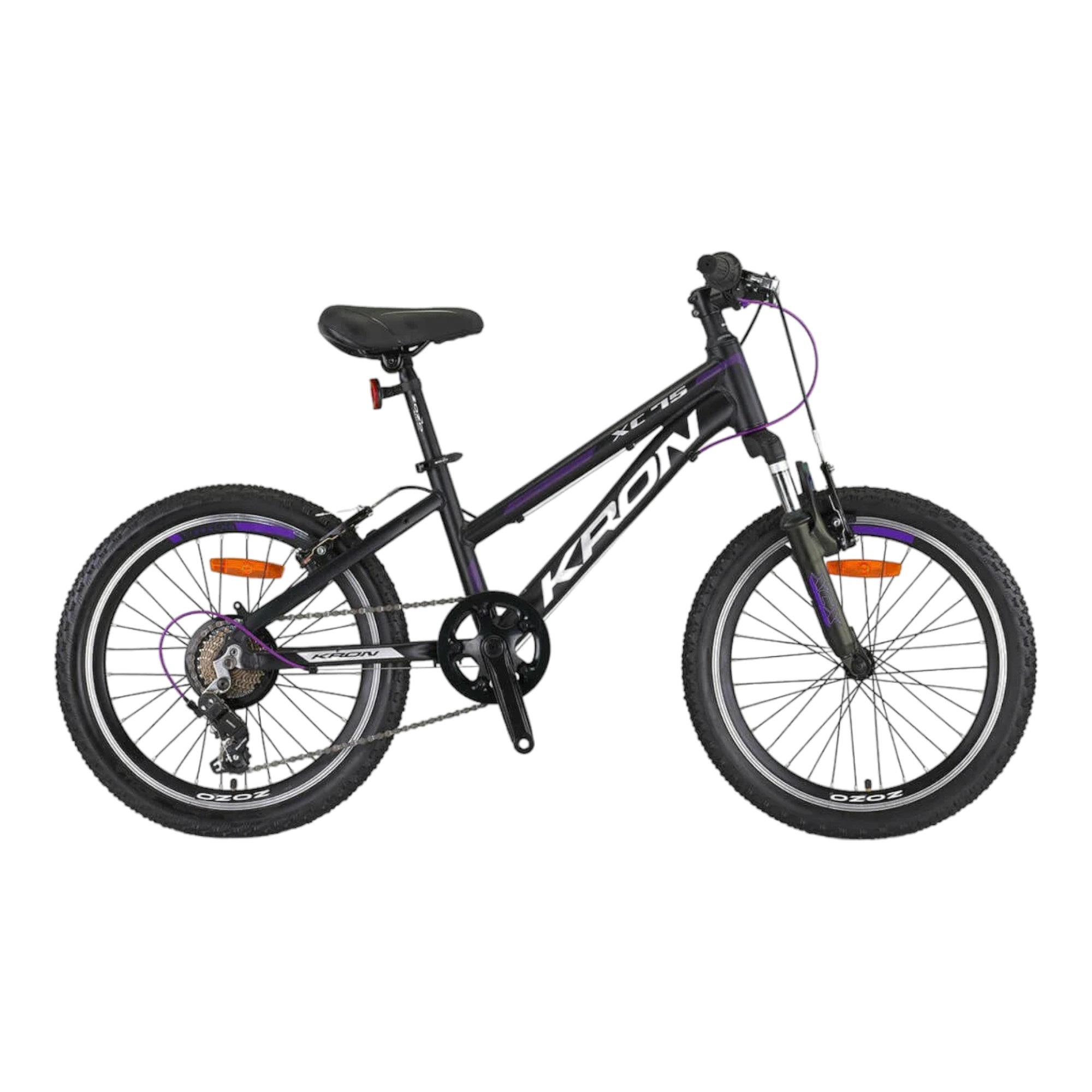 ST88717 XC75 - 20" MTB LADY - 11 - 7 VİTES - V.B - MAT SİYAH - GRİ/MOR #KRN24-008 - Görsel 1