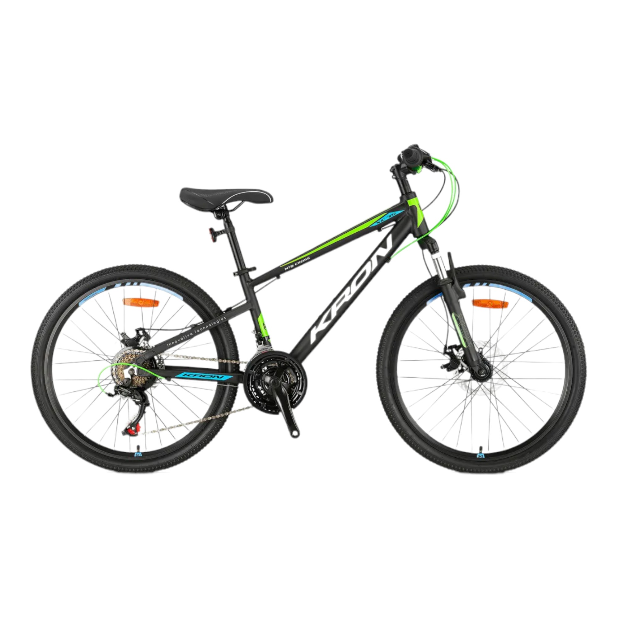 ST88718 XC75 - 24" MTB - 13 - 21 VİTES - V.B - MAT SİYAH - BEYAZ/YEŞİL/MAVİ #KRN24-011 - Görsel 1