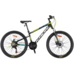 XC75 - 24" MTB - 13 - 21 VİTES - H.DISC - MAT SİYAH - BEYAZ/NEON SARI/MAVİ #KRN24-017