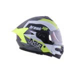 KASK KAPALI ECE SERTİFİKALI - PARLAK SİYAH GRAFİK SARI #13014PSGS [XL]