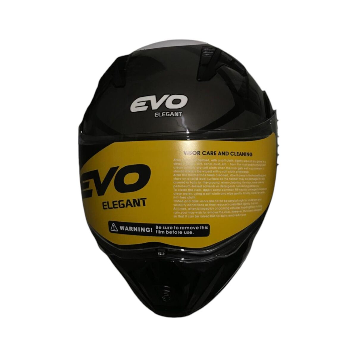 EVO906 ÇENEDEN AÇILIR KASK VİZÖRLÜ PARLAK SİYAH -GRİ #KN90601PSG [S] - Görsel 2