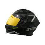 EVO906 ÇENEDEN AÇILIR KASK VİZÖRLÜ PARLAK SİYAH -GRİ #KN90601PSG [M]