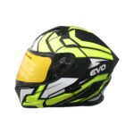 EVO906 ÇENEDEN AÇILIR KASK VİZÖRLÜ MAT SİYAH - SARI #KN90601MSS [L]