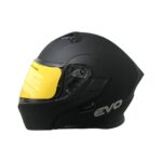 EVO906 ÇENEDEN AÇILIR KASK VİZÖRLÜ MAT SİYAH #KN90601MS [L]