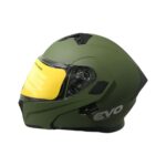 EVO906 ÇENEDEN AÇILIR KASK VİZÖRLÜ MAT YEŞİL #KN90601MY [XXL]