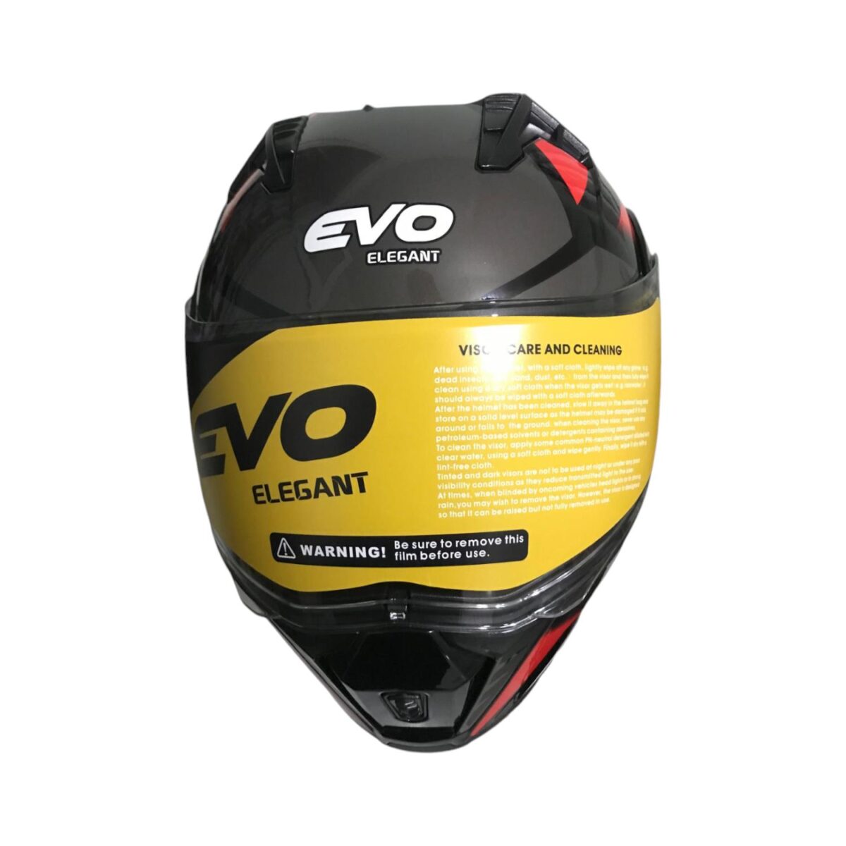 EVO906 ÇENEDEN AÇILIR KASK VİZÖRLÜ PARLAK KIRMIZI - GRİ/SİYAH #KN90601PKGS [XXL] - Görsel 2