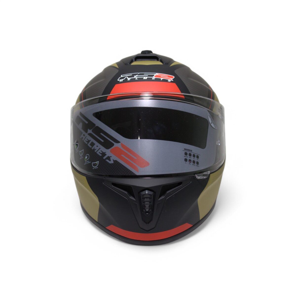 RS2 KAPALI KASK (BEJ/SİYAH/GRİ/KIRMIZI) [M] #RS320 32002/3 - Görsel 2