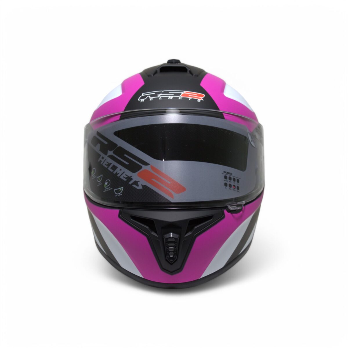 RS2 KAPALI KASK (SİYAH/PEMBE/BEYAZ) [M] #RS320 32008/3 - Görsel 2