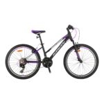 KRON XC 75 - 24" MTB Lady - 13' -21 Vites - V.B - Mat Siyah-Gri/Mor #KRN25-040