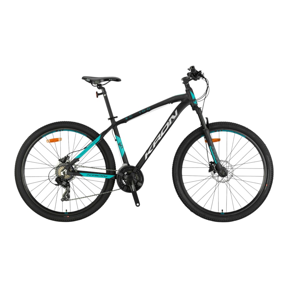 ST92000 KRON XC 100 - 24" MTB - 13' - 21 Vites - H.DISC - Mat Siyah-Gri/Turkuaz #KRN25-082 - Görsel 1