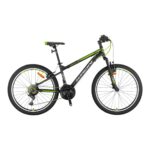 KRON VORTEX 4.0 - 24" MTB - 14' - 21 Vites - M.DISC - Mat Siyah-Gri/Neon Sarı  #KRN23-022