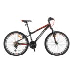 KRON VORTEX 4.0 - 24" MTB - 14' - 21 Vites - M.DISC - Mat Siyah-Gri/Kırmızı #KRN23-024