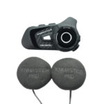 Çift Paketi KNMASTER KN6100 PRO Motosiklet Kask İnterkom Seti-Karbon Siyah 2 Adet - Görsel 4