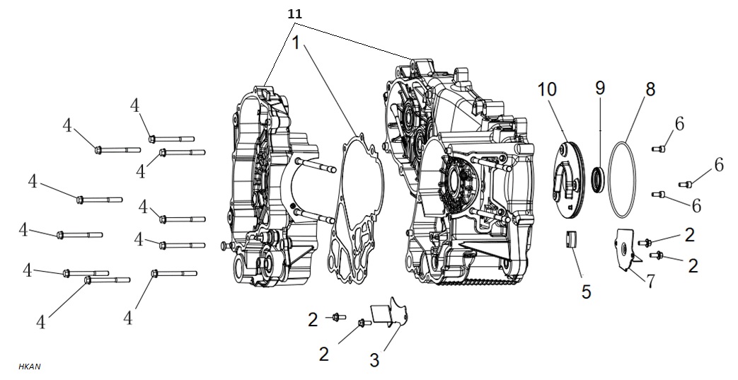 VOGE-110100113-0001-1 VOGE SR3 MAXI SCOOTER 250CC MOTOR BLOK CONTASI (SR3 250) - Görsel 1