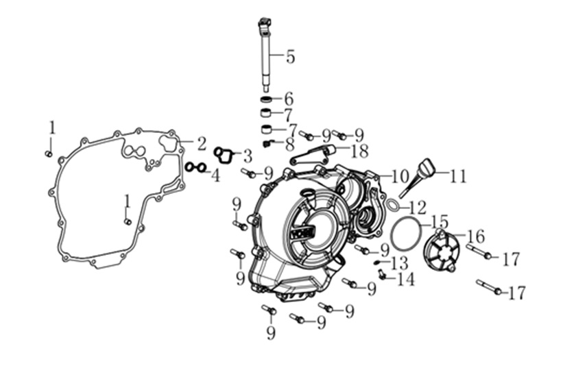 VOGE-110600963-0001-1 VOGE 250RR RACING 250CC DEBRİYAJ KAPAĞI (VOGE 250 RR) - Görsel 1