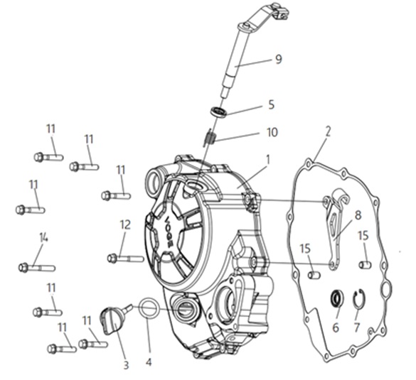 VOGE-110600996-0001-1 VOGE R125 STREET BIKE 125CC DEBRİYAJ KAPAĞI (VOGE R125) - Görsel 1