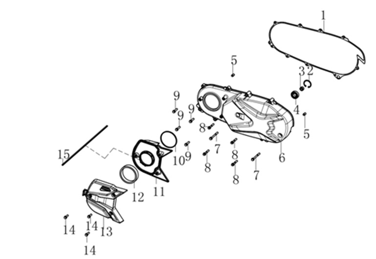 VOGE-111060003-0001-1 VOGE SR1 SCOOTER 125CC DEBRİYAJ KAPAĞI (SR1 ADV) - Görsel 1