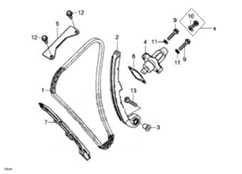 VOGE-140910013-0001-2-1 VOGE R525 STREET BIKE 500CC EKSANTRİK ZİNCİR ÜST PLAKA (VOGE 525DSX) - Görsel 1