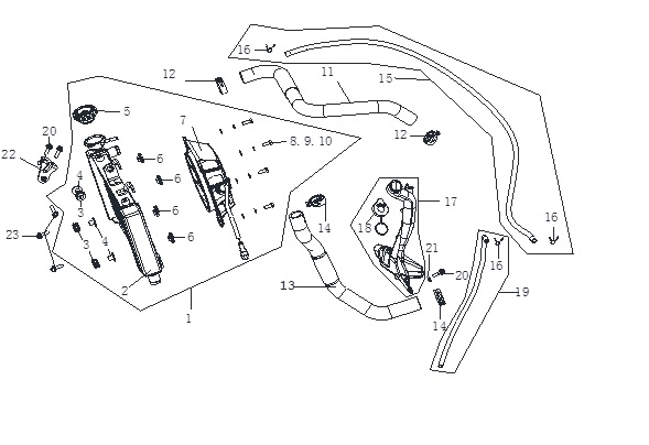 VOGE-160010192-0001-1 VOGE RR525 RACING 500CC RADYATÖR (VOGE 525 RR) - Görsel 1