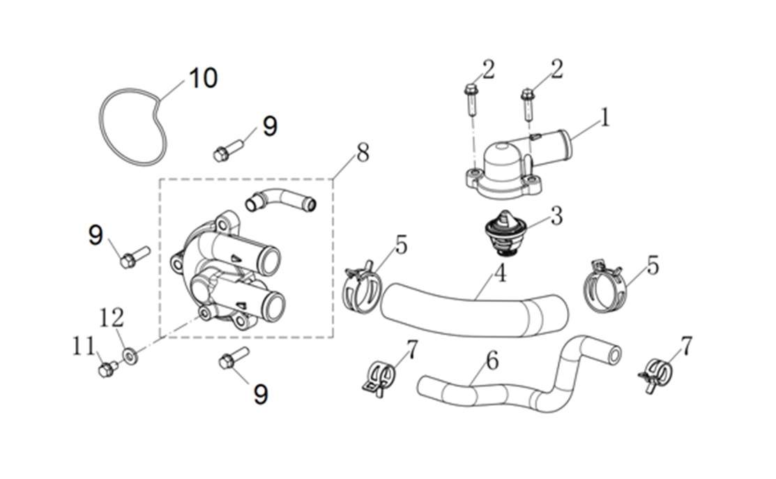 VOGE-160130060-0001-1 VOGE SR3 MAXI SCOOTER 250CC TERMOSTAT (SR3 250) - Görsel 1