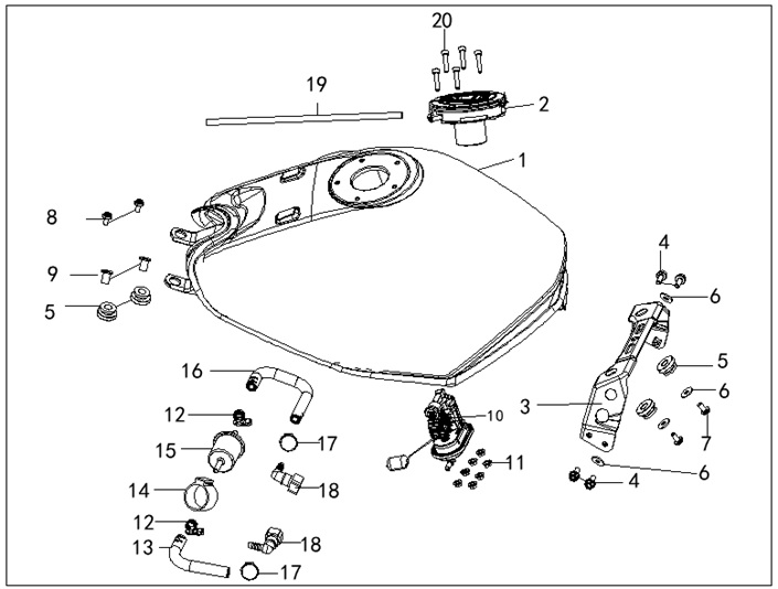 VOGE-172720026-0001-1 VOGE RR525 RACING 500CC BENZİN POMPASI (VOGE 525 RR) - Görsel 1