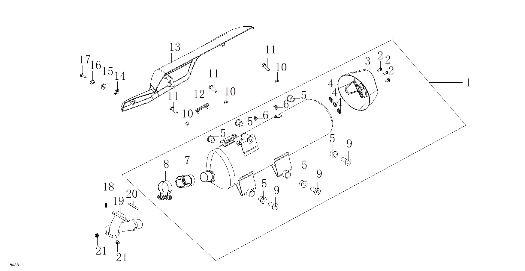 VOGE-181170067-0001-1 VOGE SR3 MAXI SCOOTER 250CC EGZOZ TÜPÜ SET (SR3 250) - Görsel 1