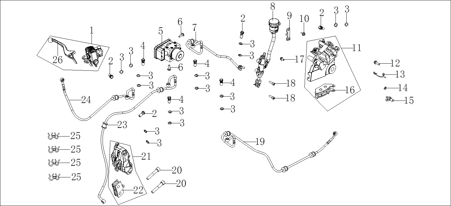 VOGE-291480160-0003-1 VOGE 250RR RACING 250CC ARKA ABS KABLOSU (VOGE 250 RR) - Görsel 1