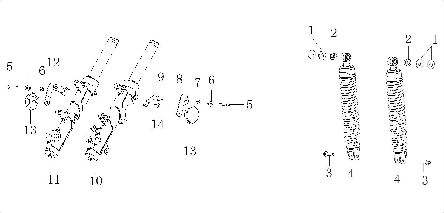 VOGE-310450762-0001-1 VOGE SR1 SCOOTER 125CC ÖN AMÖRTİSÖR SOL (SR1 ADV) - Görsel 1