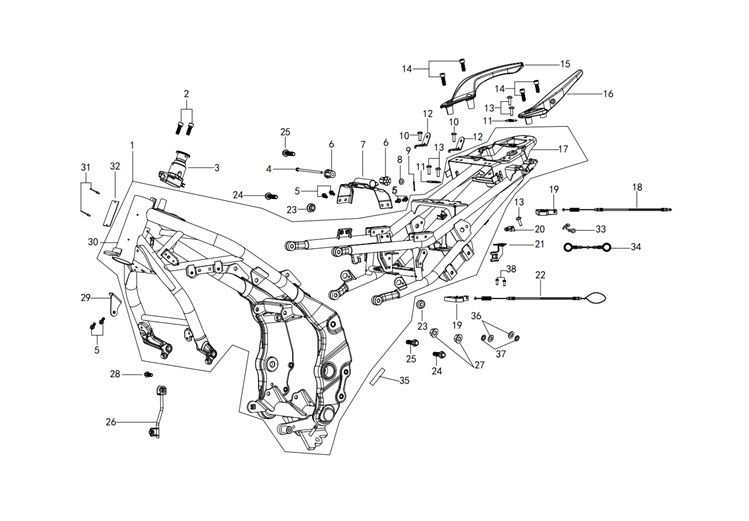 VOGE-330480124-0004-6-1 VOGE R525 STREET BIKE 500CC DEPO BRAKETİ (VOGE 525R) - Görsel 1