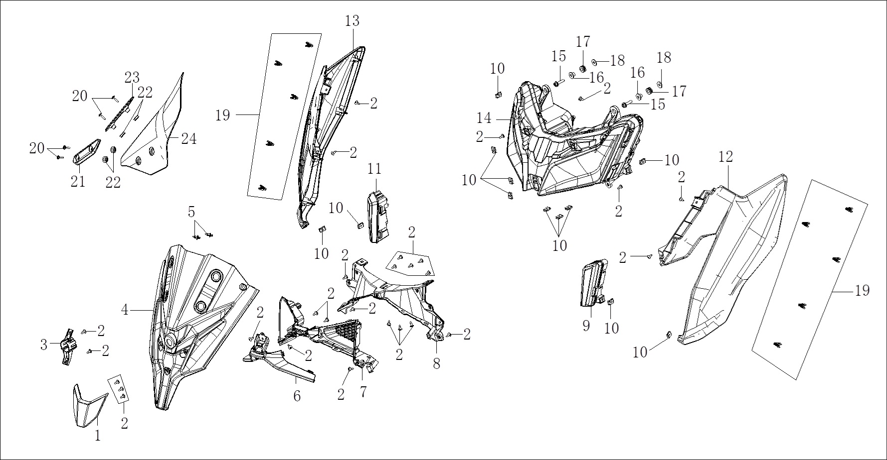 VOGE-341280098-0002-1 VOGE SR1 SCOOTER 125CC ÖN SİPERLİK ÜST PLS SOL (SR1 ADV) - Görsel 1