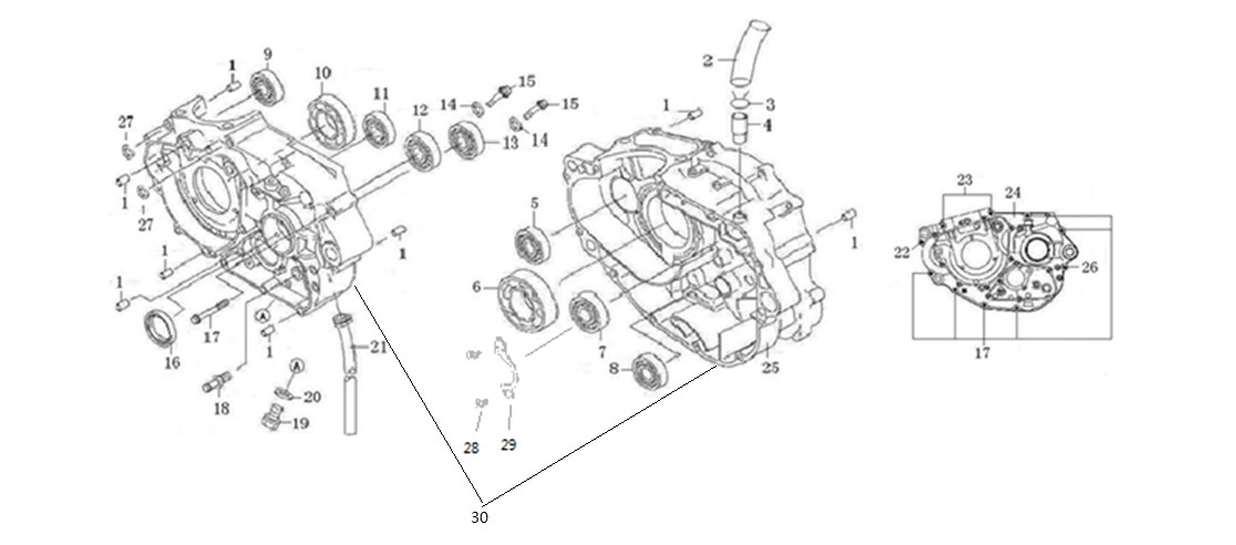 VOGE-500270446-0004-3-1 VOGE 300R STREET BIKE 300CC MOTOR BLOĞU SAĞ SOL SET (VOGE 300R) - Görsel 1