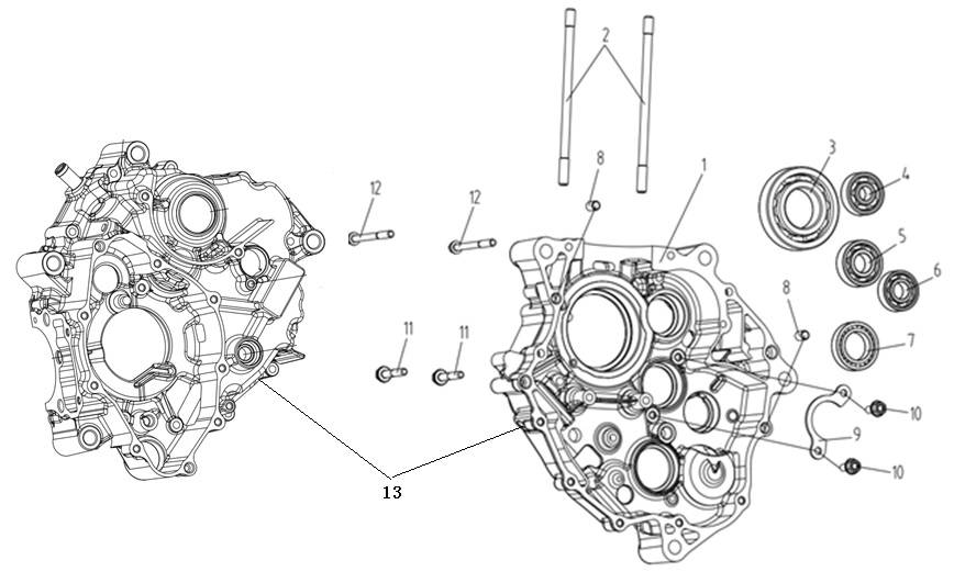 VOGE-500270528-0001-1-1 VOGE R125 STREET BIKE 125CC MOTOR BLOĞU SAĞ (VOGE R125) - Görsel 1