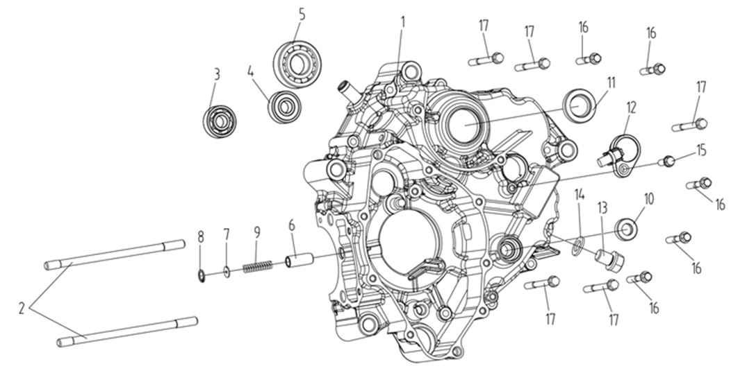 VOGE-500270528-0001-1 VOGE R125 STREET BIKE 125CC MOTOR BLOĞU SOL (VOGE R125) - Görsel 1