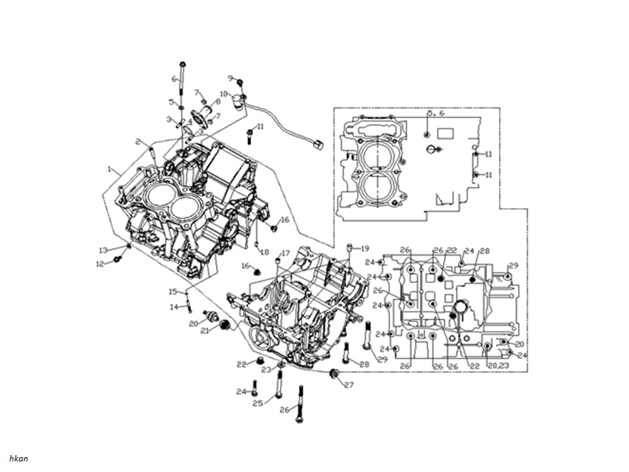 VOGE-500270541-0002-1-1 VOGE RR525 RACING 500CC MOTOR BLOĞU SET (VOGE 525R) - Görsel 1