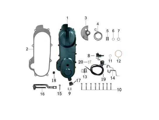 YUKI-039QMB0-020001400-1 YUKİ HAMMER 50CC MOTOSİKLET AYAKTAN MARŞ MİLİ (HAMMER 50) - Görsel 1