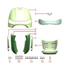 YUKİ 50CC SCOOTER RİSOTTO 50 ÖN PANEL DİZLİK SAĞ MAT YEŞİL ( RİSOTTO 50 )